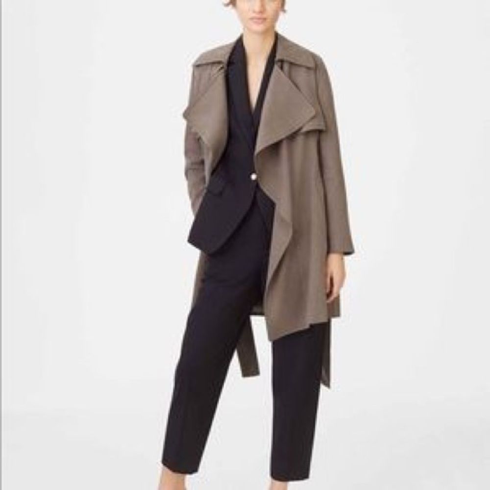 Club Monaco Olive Belted Trench Coat - Picture 1 of 7